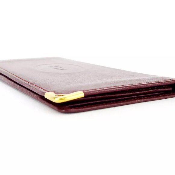Cartier length wallet mast line Bordeaux leather Authentic used - Picture 9 of 16